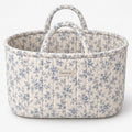 Denvras™ Blue Meadow Floral Oval Storage Basket — front view
