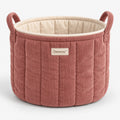 Denvras™ Terracotta Corduroy Round Storage Basket — product view